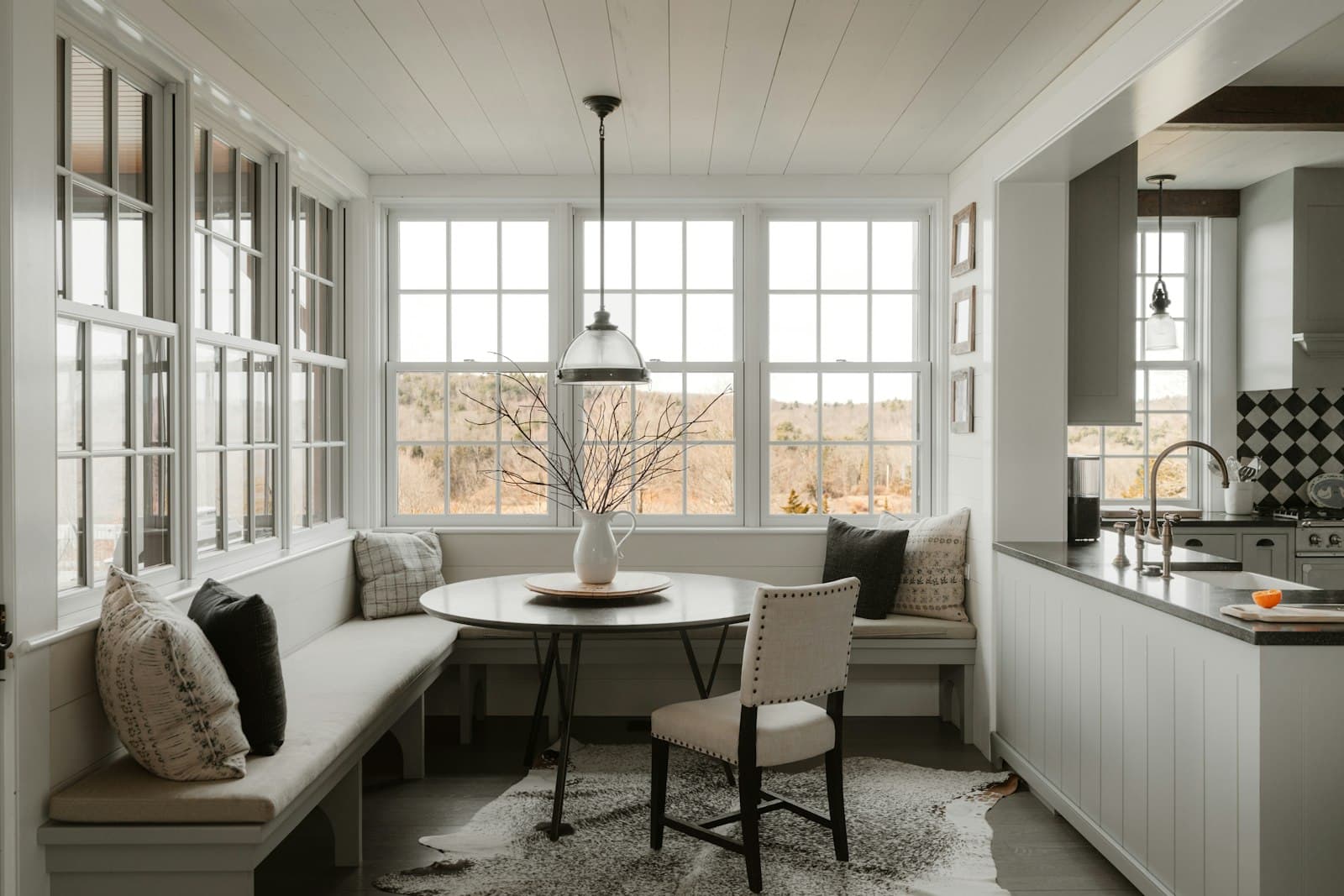 Custom built-in breakfast nook and millwork